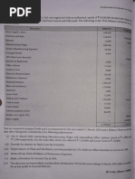 Financial Statements of A Company - Question