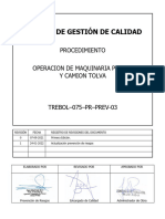 TREBOL-075-PR-PREV-03 - Operación de Maquinaria Pesada y Camión Tolva