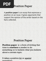 Position Paper