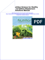 Human Nutrition Science For Healthy Living 1st Edition Stephenson Solutions Manual Instant Download All Chapter