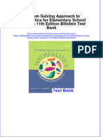 Problem Solving Approach To Mathematics For Elementary School Teachers 11th Edition Billstein Test Bank Instant Download All Chapter