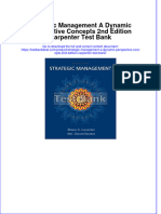 Strategic Management A Dynamic Perspective Concepts 2nd Edition Carpenter Test Bank Instant Download All Chapter