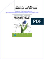 Fundamentals of Corporate Finance Canadian 3rd Edition Berk Test Bank Instant Download All Chapter