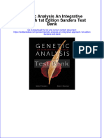 Genetic Analysis An Integrative Approach 1st Edition Sanders Test Bank Instant Download All Chapter