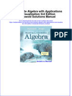 Intermediate Algebra With Applications and Visualization 3rd Edition Rockswold Solutions Manual Instant Download All Chapter