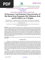 Performance and Emission Characteristics of Bio Di