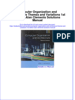 Computer Organization and Architecture Themes and Variations 1st Edition Alan Clements Solutions Manual Instant Download All Chapter