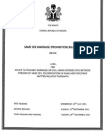 Nigeria Same Sex Marriage Bill-Final