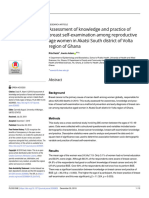 Assessment of Knowledge and Practice of Breast Self-Examination Among Reproductive Age Women in Akatsi South District of Volta Region of Ghana