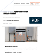 How To Manage Transformer Inrush Current