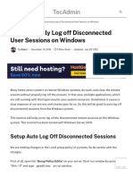 Automatically Log Off Disconnected User Sessions On Windows