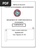 Cs8711-Cloud Computing Laboratory-778800227-Cc Lab Manual