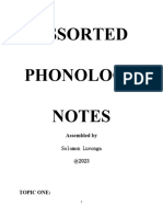 Notes Phonology