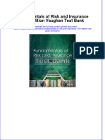 Fundamentals of Risk and Insurance 11th Edition Vaughan Test Bank Instant Download All Chapter