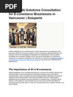 Tailored AI Solutions Consultation For E-Commerce Businesses