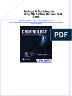 Criminology A Sociological Understanding 7th Edition Barkan Test Bank Instant Download All Chapter