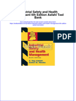 Industrial Safety and Health Management 6th Edition Asfahl Test Bank Instant Download All Chapter