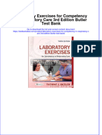 Laboratory Exercises For Competency in Respiratory Care 3rd Edition Butler Test Bank Instant Download All Chapter