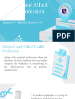 Medical and Allied Health Profession