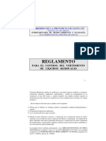 Reglamento: Gobierno de La Provincia de Santa Fe