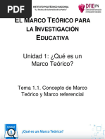 Tema 1.1. Concepto de Marco Teórico y Marco Referencial