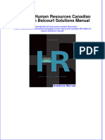 Managing Human Resources Canadian 8th Edition Belcourt Solutions Manual Instant Download All Chapter