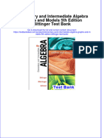 Elementary and Intermediate Algebra Graphs and Models 5th Edition Bittinger Test Bank Instant Download All Chapter