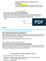 Electrostatic Potential and Capacitance - Module 1