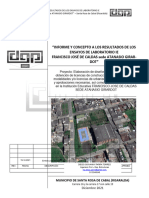 Informe y Concepto A Los Resultados de Los Ensayos de Laboratorio Ie Francisco Jose de Caldas