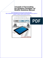 Core Concepts of Accounting Information Systems Canadian 1st Edition SimKin Solutions Manual Instant Download All Chapter