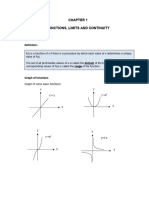 Chapter 1 Functions, Limits and Continuity