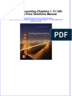 College Accounting Chapters 1 13 14th Edition Price Solutions Manual Online Ebook Textbook Full Chapter PDF