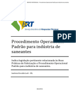 Procedimento Operacional Padrão para Indústria de Saneantes