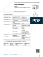 EGT 301, 401: Sonde de Température Extérieure: Caractéristiques