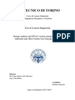 Energy Analysis and HVAC System Sizing of A Mixed Industrial and Office NZEB