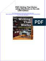 Ebook Download (Ebook PDF) Writing That Works: Communicating Effectively On The Job 12fth Edition All Chapter