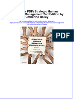 Ebook Download (Ebook PDF) Strategic Human Resource Management 2nd Edition by Catherine Bailey All Chapter