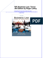 Ebook Download (Ebook PDF) Business Law: Text & Exercises 9th Edition by Roger LeRoy All Chapter