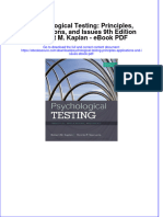 Ebook Download Psychological Testing: Principles, Applications, and Issues 9th Edition Robert M. Kaplan - Ebook PDF All Chapter