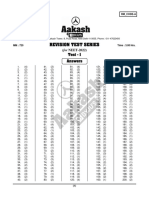 Aakash Revision Test - 01 Solutions PDF