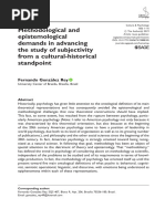 Gonzlez Rey Methodological and Epistemological Demands in Advancing The Study of Subjectivity