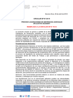 Anses Circular DP #29/19 Proceso Liquidaciones de Sentencias Judiciales Aplicativo Sicasent 25/04/2019