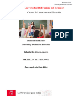 Examen Final de Currículo y Evaluación Educativa