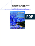 Ebook Download (Ebook PDF) Sociology in Our Times: The Essentials 11th Edition All Chapter