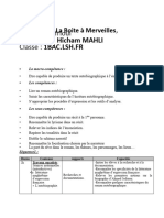 Module Sur La Boite À Merveilles, Prof: Hicham