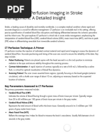 Advanced CT Perfusion Imaging in Stroke Management - A Detailed Insight