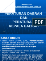 Peraturan Daerah Per Kepala Daerah Agung