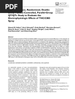 Canadá. A Multiple Dose, Randomized, Double Blind, Placebo Controlled, Parallel GroupQT - QTC Study To Evaluate TheElectrophysiologic Effects of THC - CBDSpray