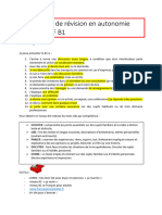 Programme de Révision en Autonomie Pour Le DELF B1