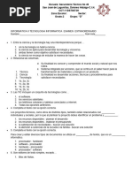 Informatica II Tecnologia Informatica Examen Extraordinario